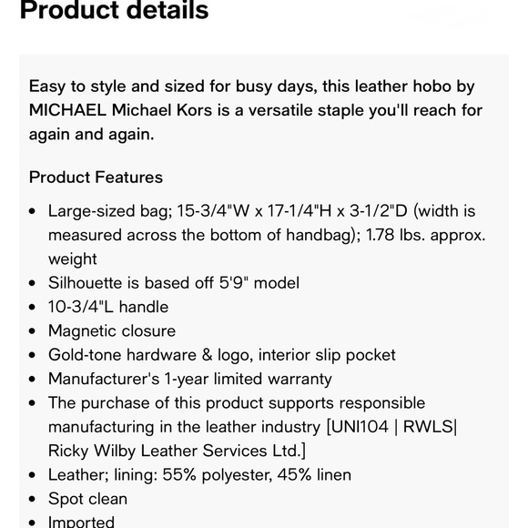 Michael Kors Nolita Large Leather Hobo Shoulder Bag - Picture 5 of 6